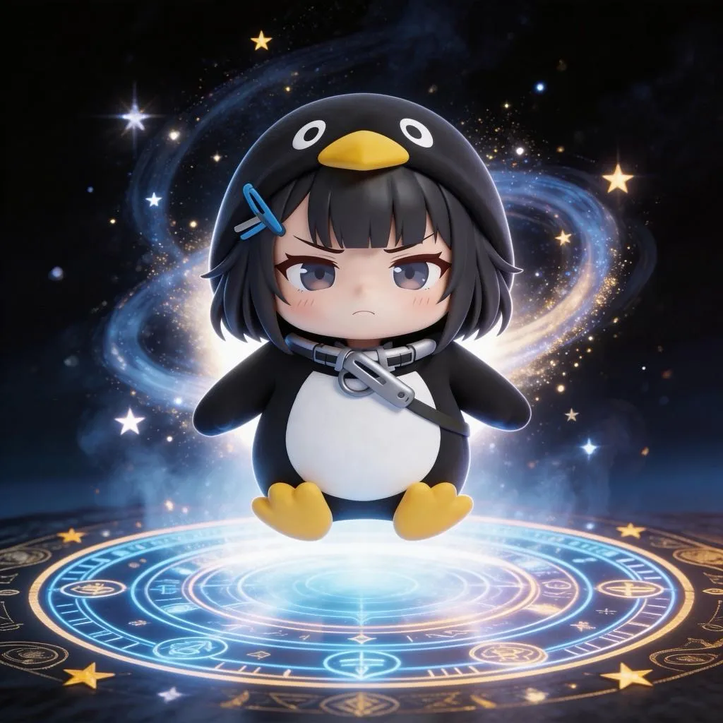 AI-generated gugugaga penguin: Cosplay Transformation