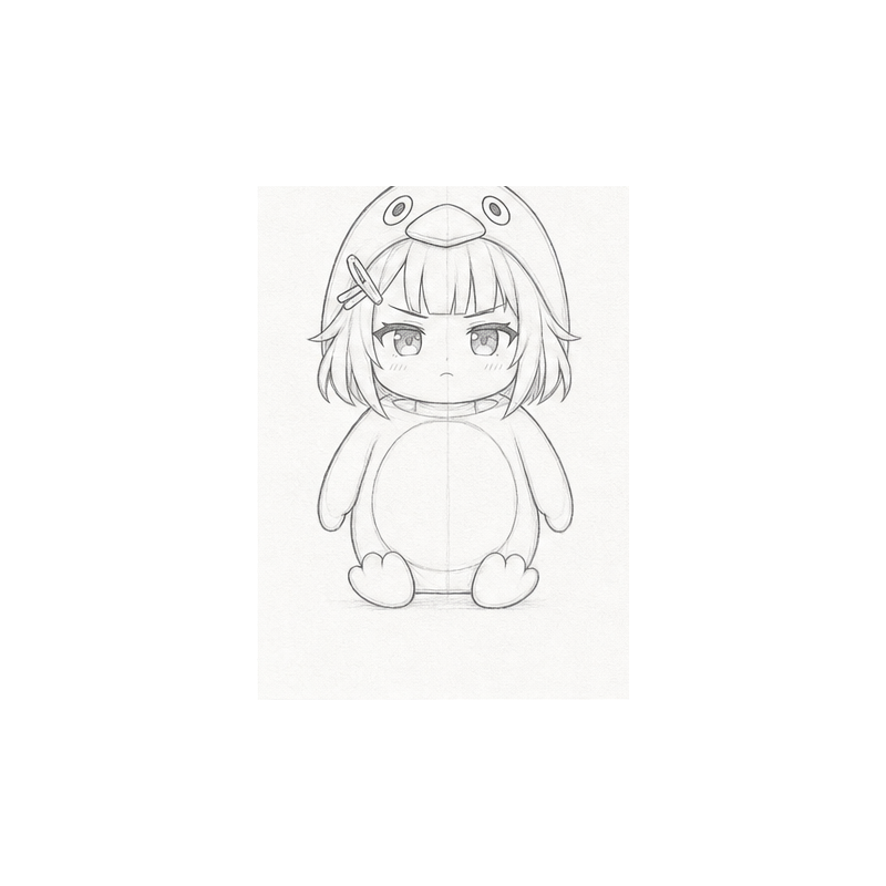 Step 5 — penguin-specific shape cues (body roundness, hand pose) added